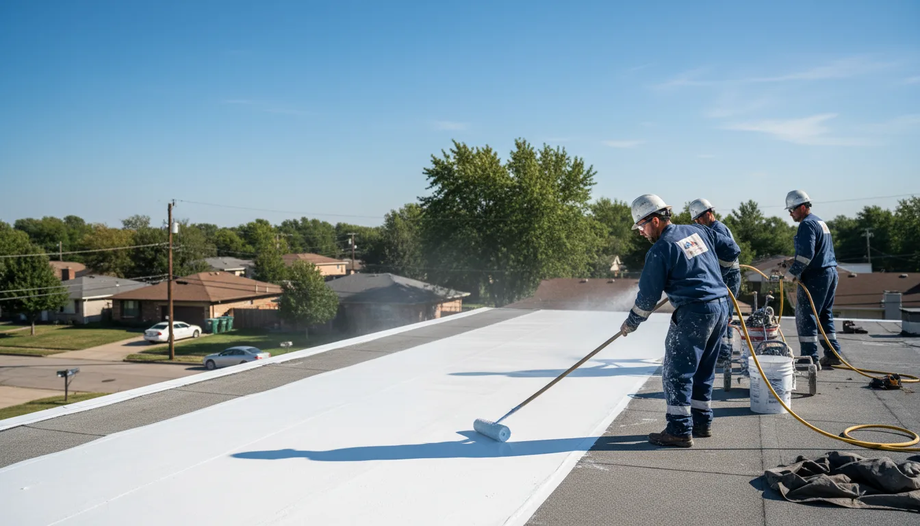 Commercial roof coating in Zanesville, OH near me